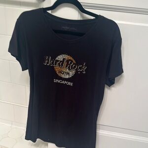 Hard Rock Cafe Singapore Black T-Shirt size xl